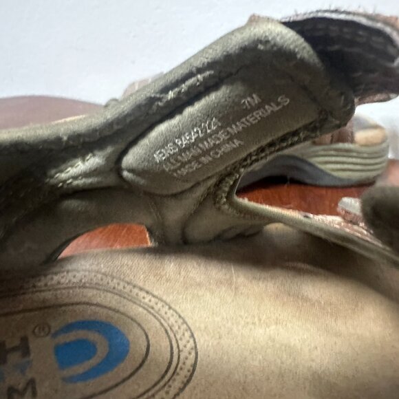 Nunn Bush Randall Gladiator Sandals Brown Leather Size 7 M Open Toe Memory Foam - Picture 11 of 14